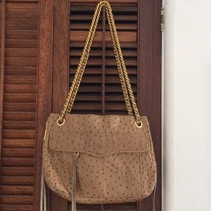 Rebecca Minkoff Ostrich Embossed Shoulder Bag